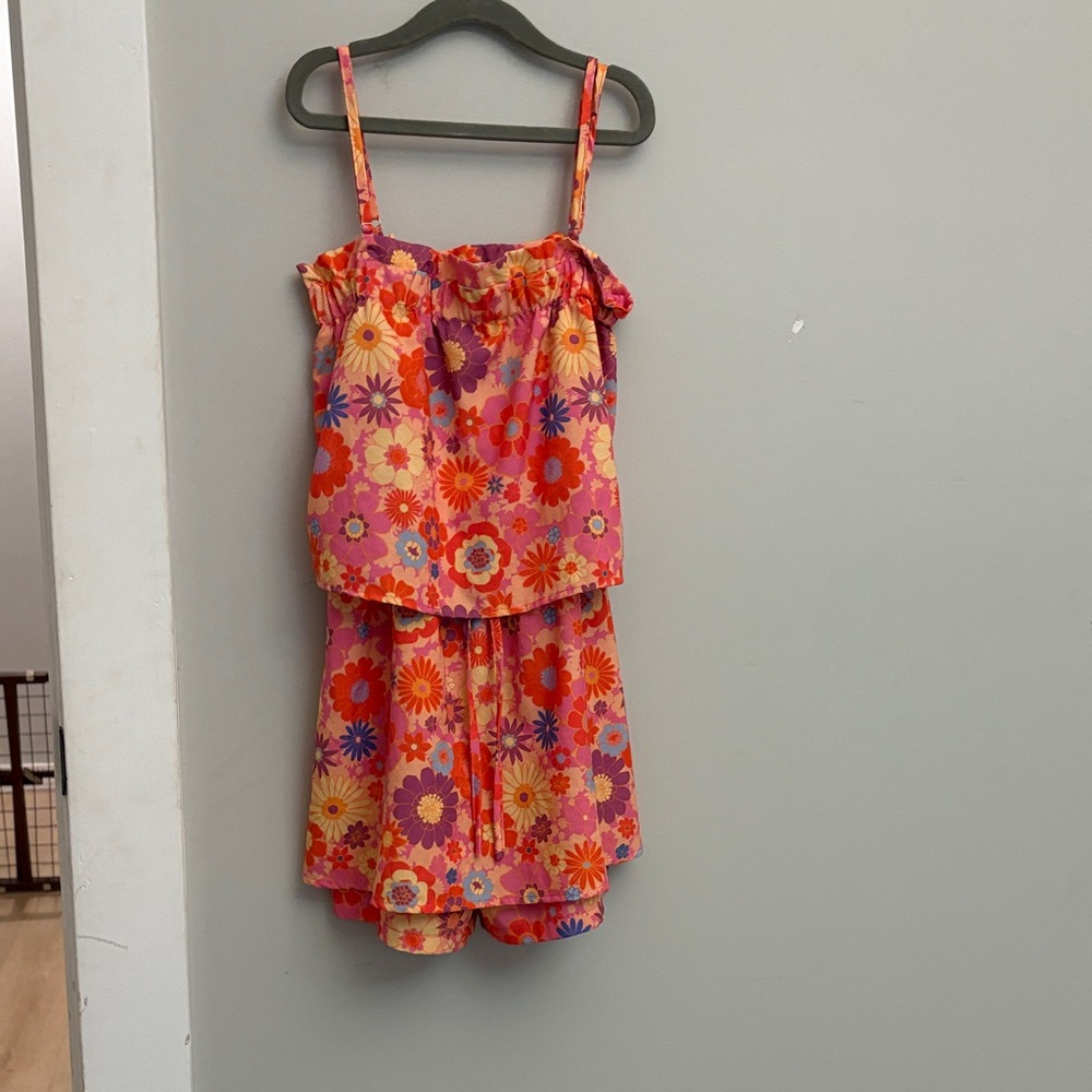 Pink Lily Vibrant Floral Kids romper